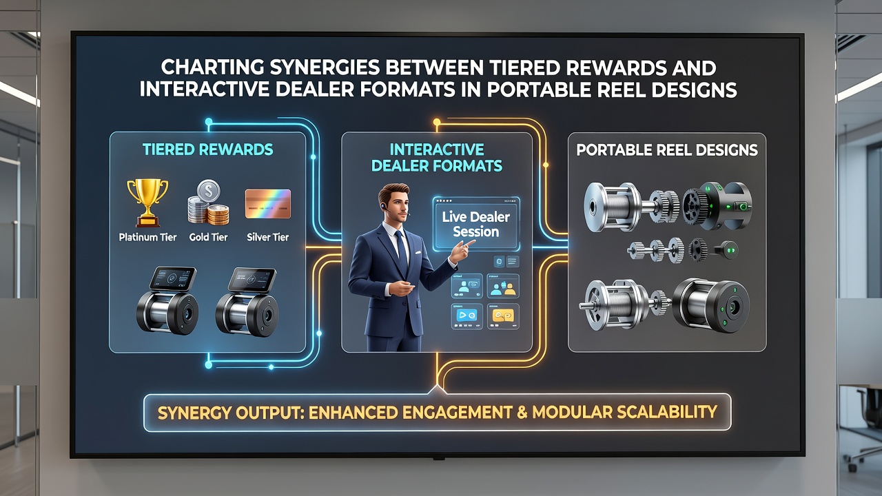 Close-up of portable device screen showing integrated live dealer and loyalty tier dashboard