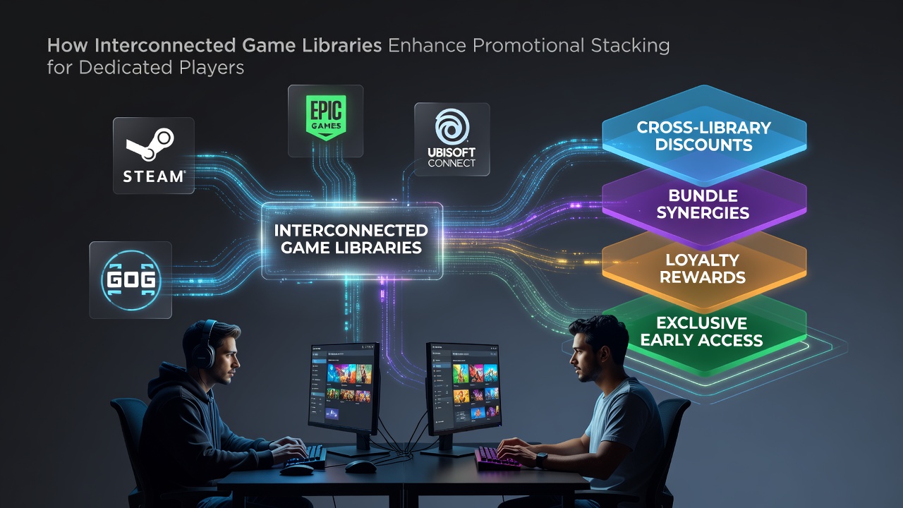 Detailed view of a mobile screen showing stacked promotions across multiple interconnected slot games