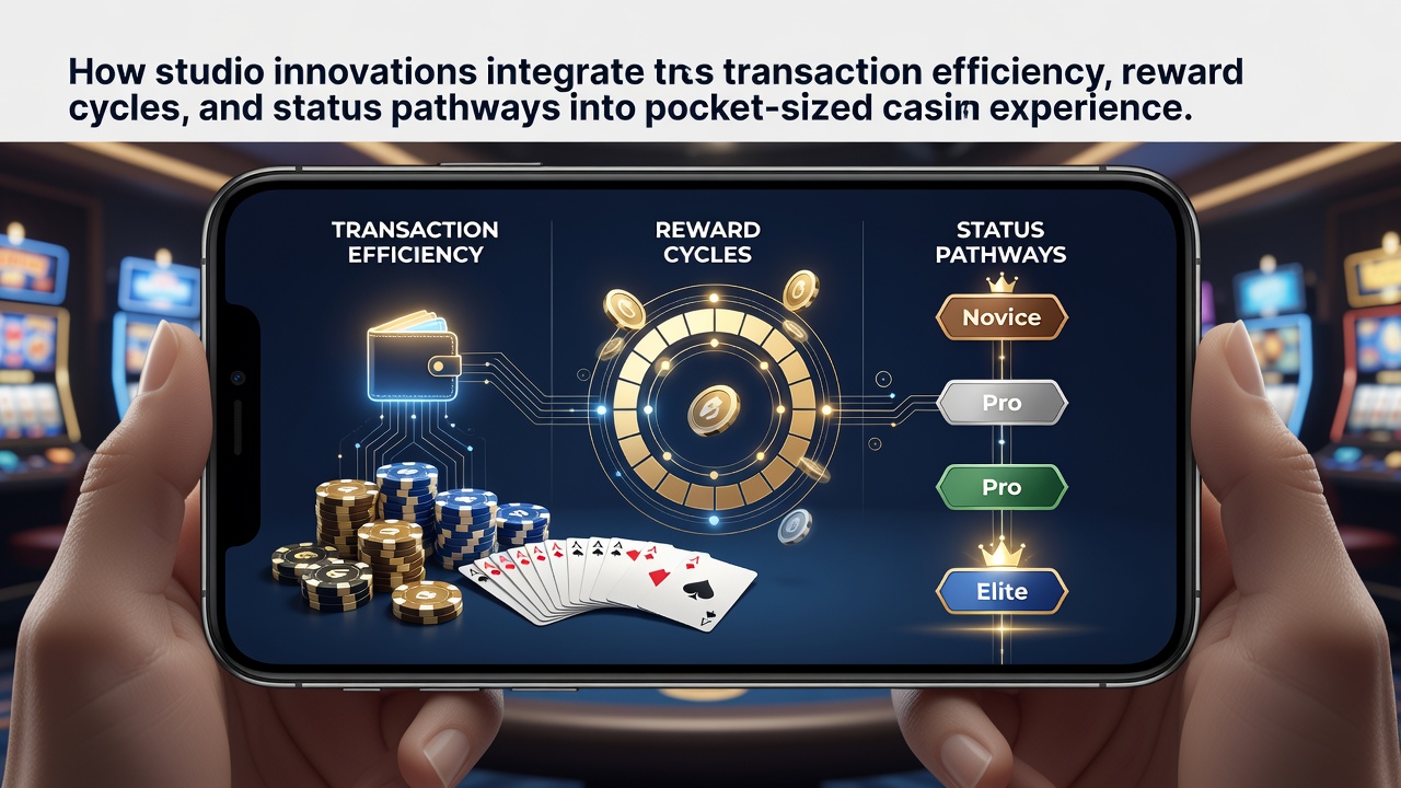 Mobile casino interface showing integrated payment and reward features on a smartphone screen