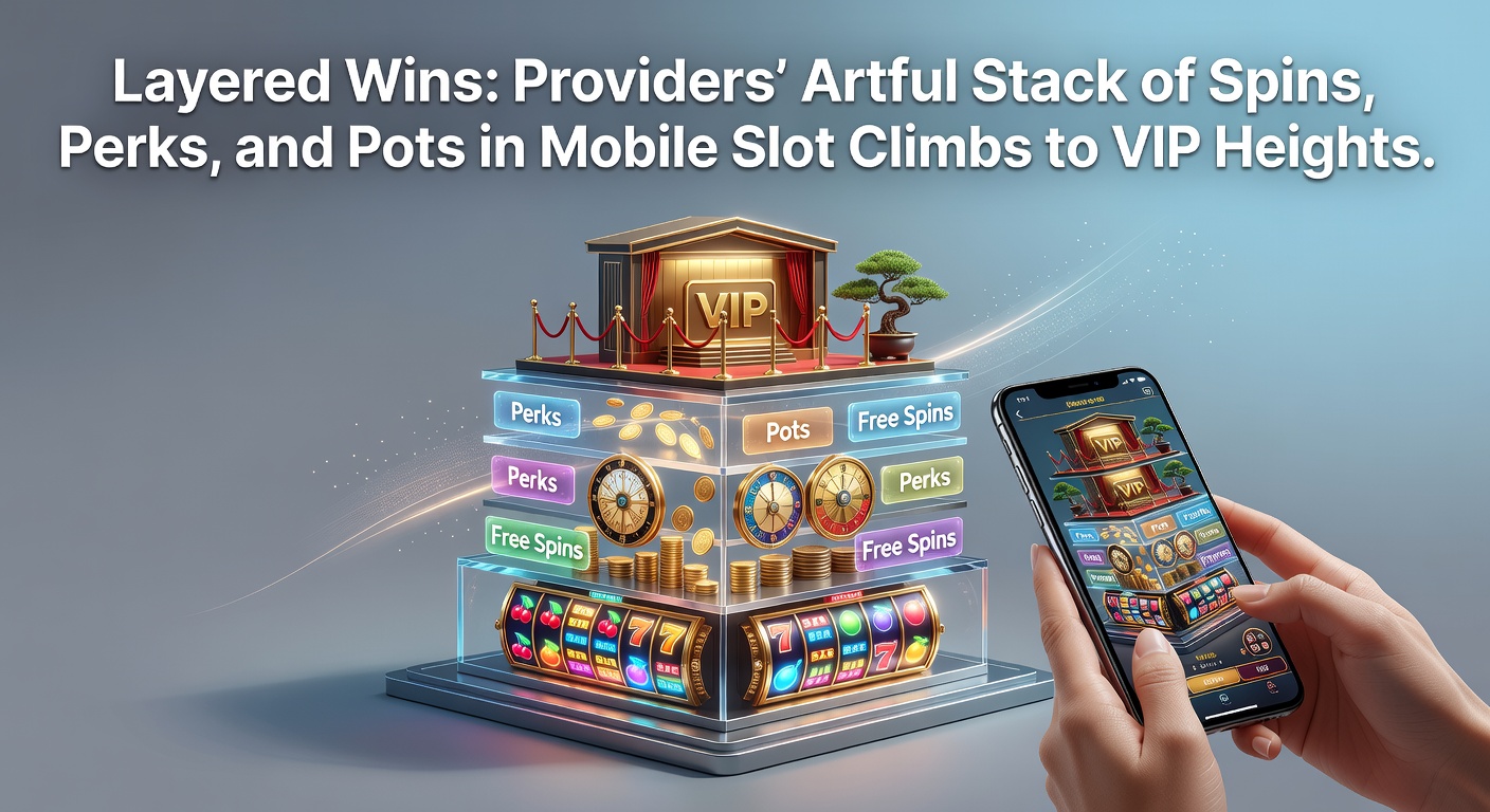 Vibrant mobile slot interface displaying layered free spins, cascading bonuses, and glowing progressive jackpot meters climbing toward VIP tiers