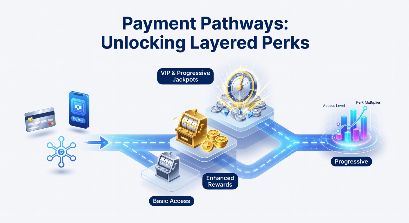 Infographic illustrating transaction flows to VIP tiers and progressive unlocks