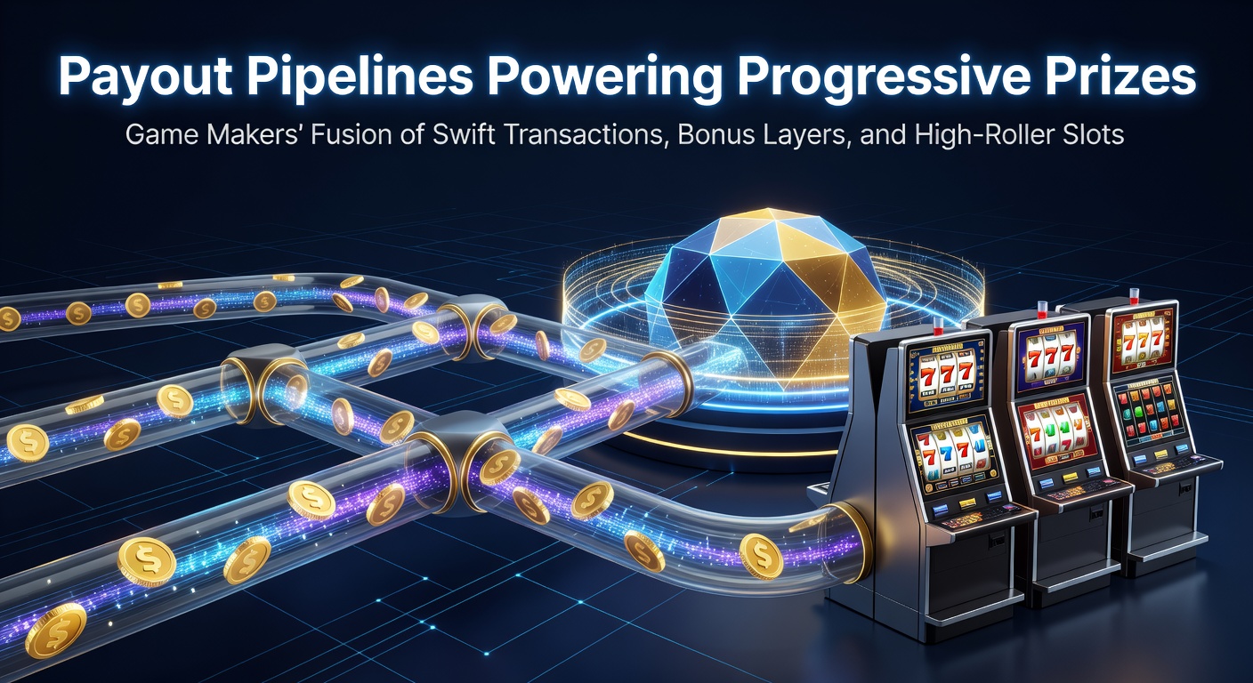 Dynamic visualization of interconnected payout streams fueling escalating progressive jackpots in high-stakes slot environments